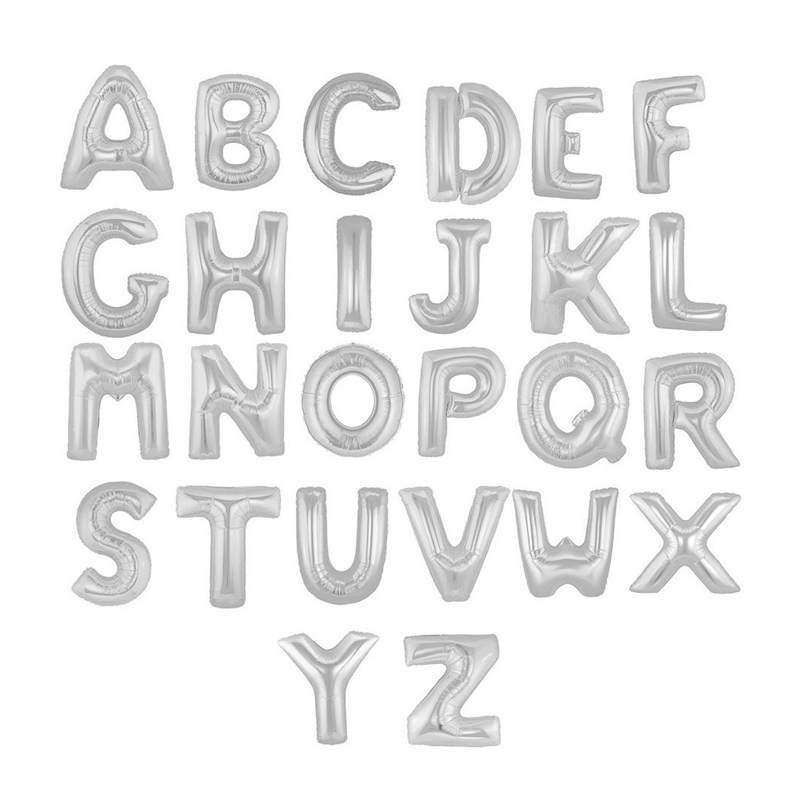 Alphabet Silver Foil Balloon